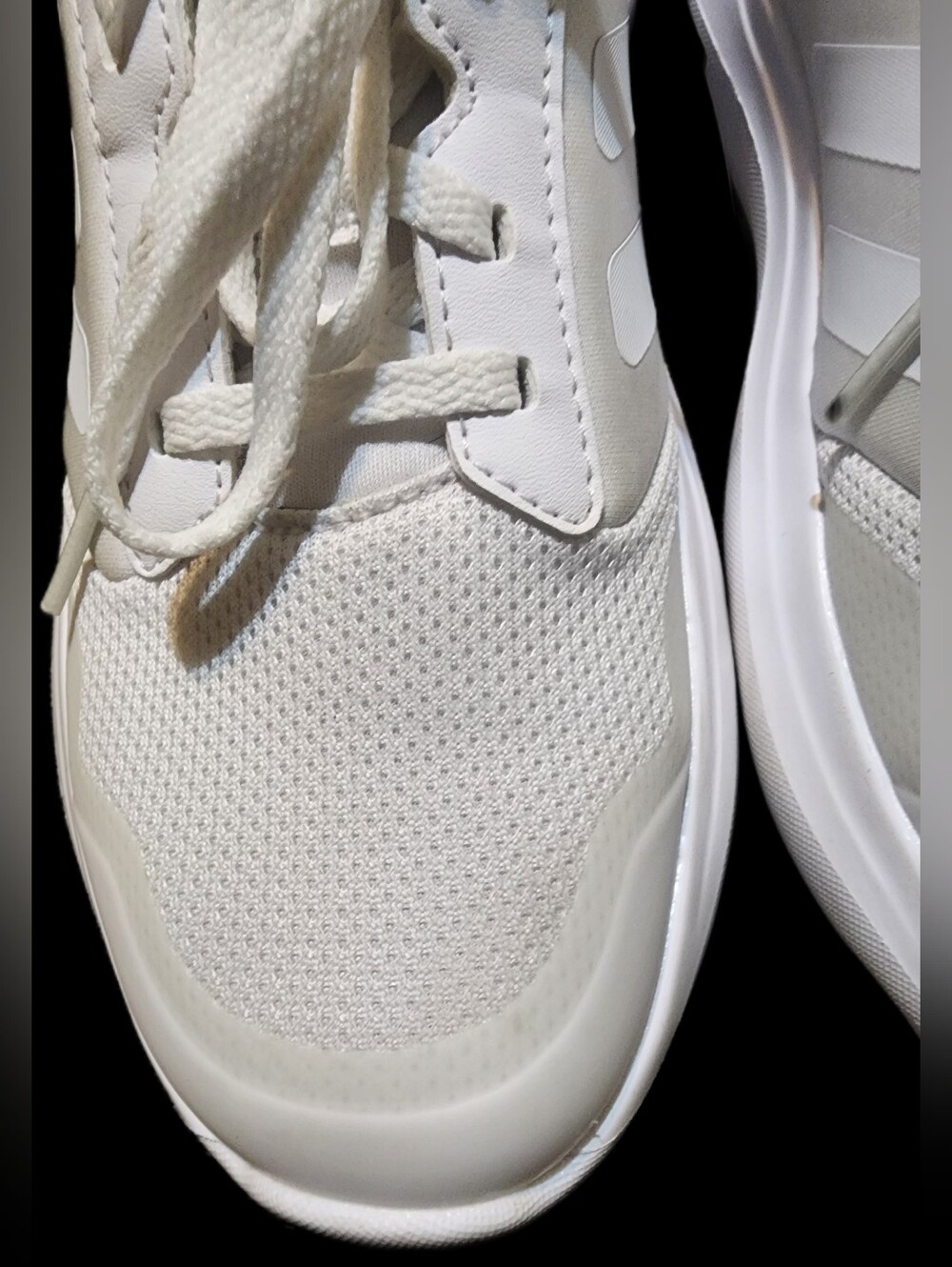 Adidas  All White Youth Size 7Y Sneaker - Picture 8 of 8